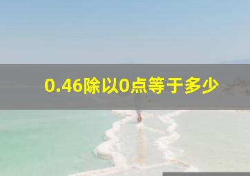 0.46除以0点等于多少