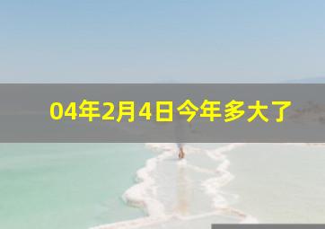 04年2月4日今年多大了