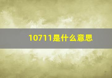 10711是什么意思