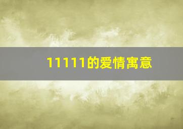 11111的爱情寓意