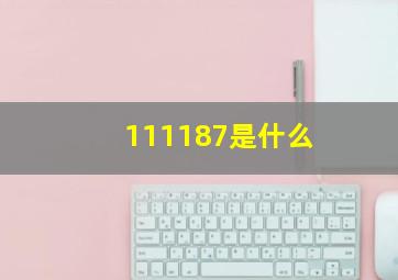 111187是什么