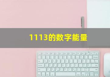 1113的数字能量