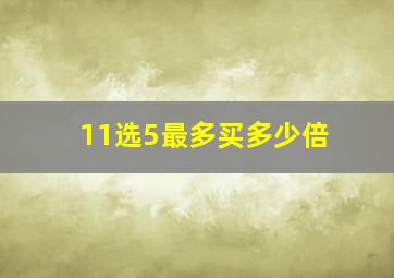 11选5最多买多少倍