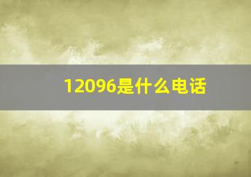 12096是什么电话