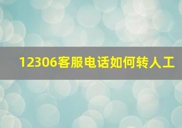 12306客服电话如何转人工