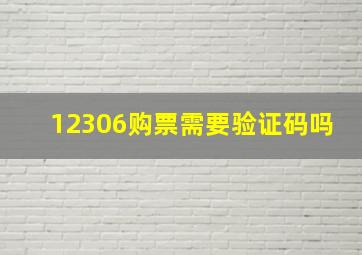 12306购票需要验证码吗