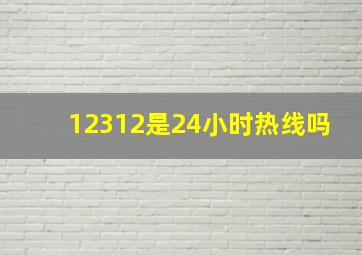 12312是24小时热线吗