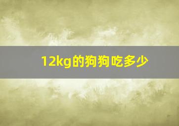 12kg的狗狗吃多少