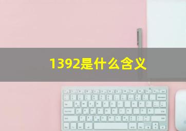 1392是什么含义