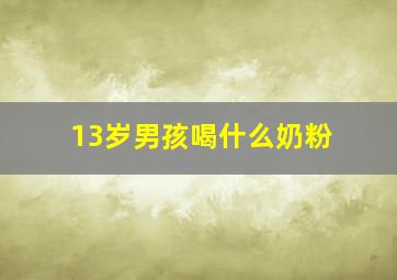 13岁男孩喝什么奶粉