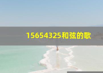 15654325和弦的歌