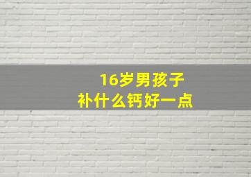 16岁男孩子补什么钙好一点