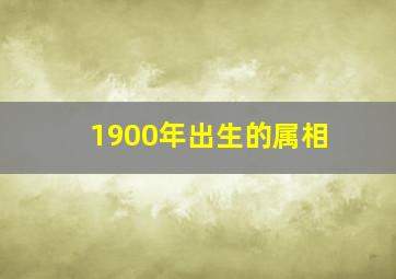 1900年出生的属相