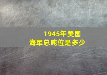 1945年美国海军总吨位是多少