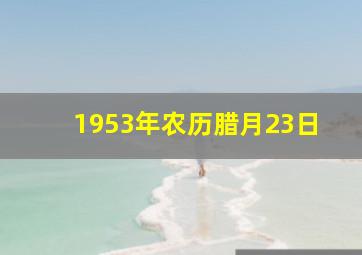 1953年农历腊月23日