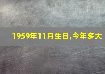 1959年11月生日,今年多大