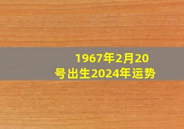 1967年2月20号出生2024年运势