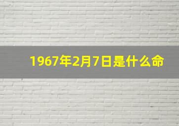 1967年2月7日是什么命