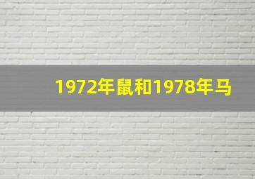 1972年鼠和1978年马