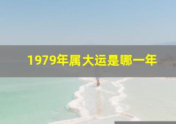 1979年属大运是哪一年