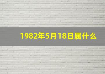 1982年5月18日属什么