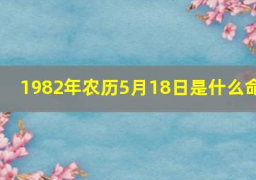 1982年农历5月18日是什么命