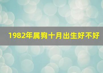 1982年属狗十月出生好不好