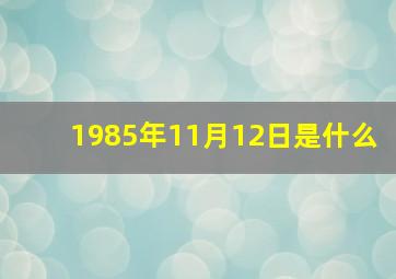 1985年11月12日是什么