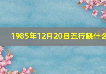 1985年12月20日五行缺什么