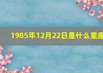 1985年12月22日是什么星座