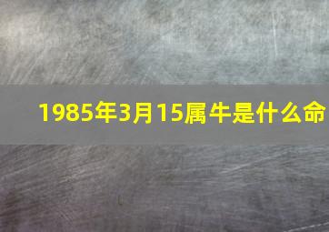 1985年3月15属牛是什么命