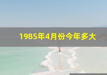 1985年4月份今年多大