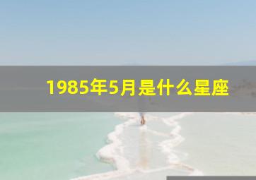 1985年5月是什么星座