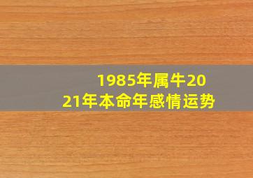 1985年属牛2021年本命年感情运势