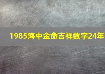 1985海中金命吉祥数字24年