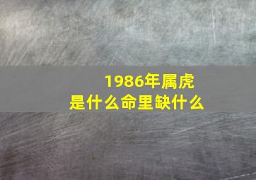 1986年属虎是什么命里缺什么