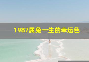 1987属兔一生的幸运色