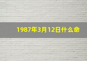 1987年3月12日什么命