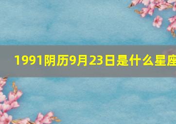 1991阴历9月23日是什么星座