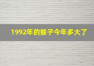 1992年的猴子今年多大了