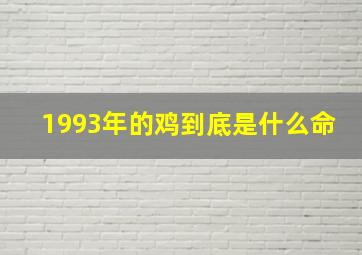 1993年的鸡到底是什么命