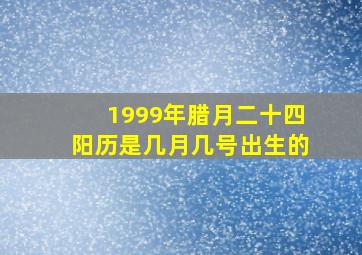 1999年腊月二十四阳历是几月几号出生的