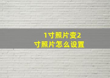 1寸照片变2寸照片怎么设置