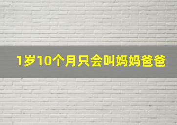 1岁10个月只会叫妈妈爸爸