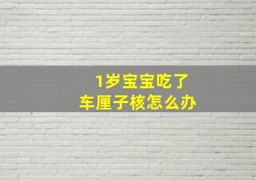 1岁宝宝吃了车厘子核怎么办