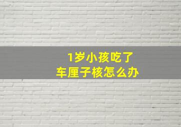 1岁小孩吃了车厘子核怎么办