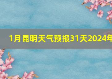 1月昆明天气预报31天2024年