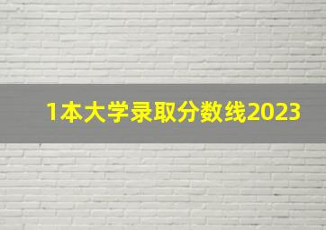 1本大学录取分数线2023