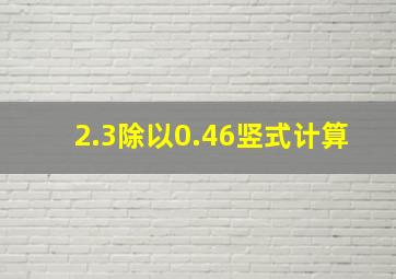 2.3除以0.46竖式计算