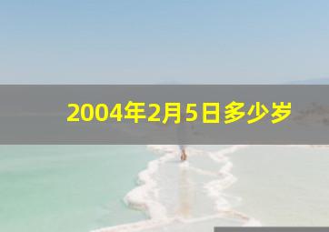 2004年2月5日多少岁